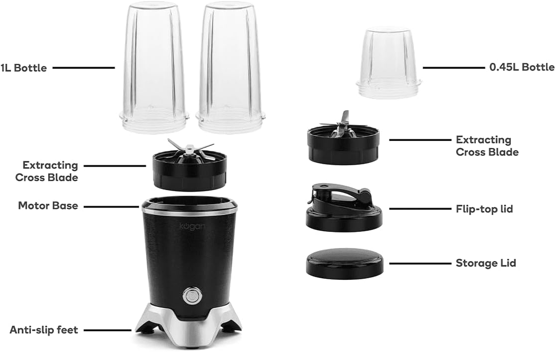 Kogan 1000W 10 Piece Rocket Blender Set