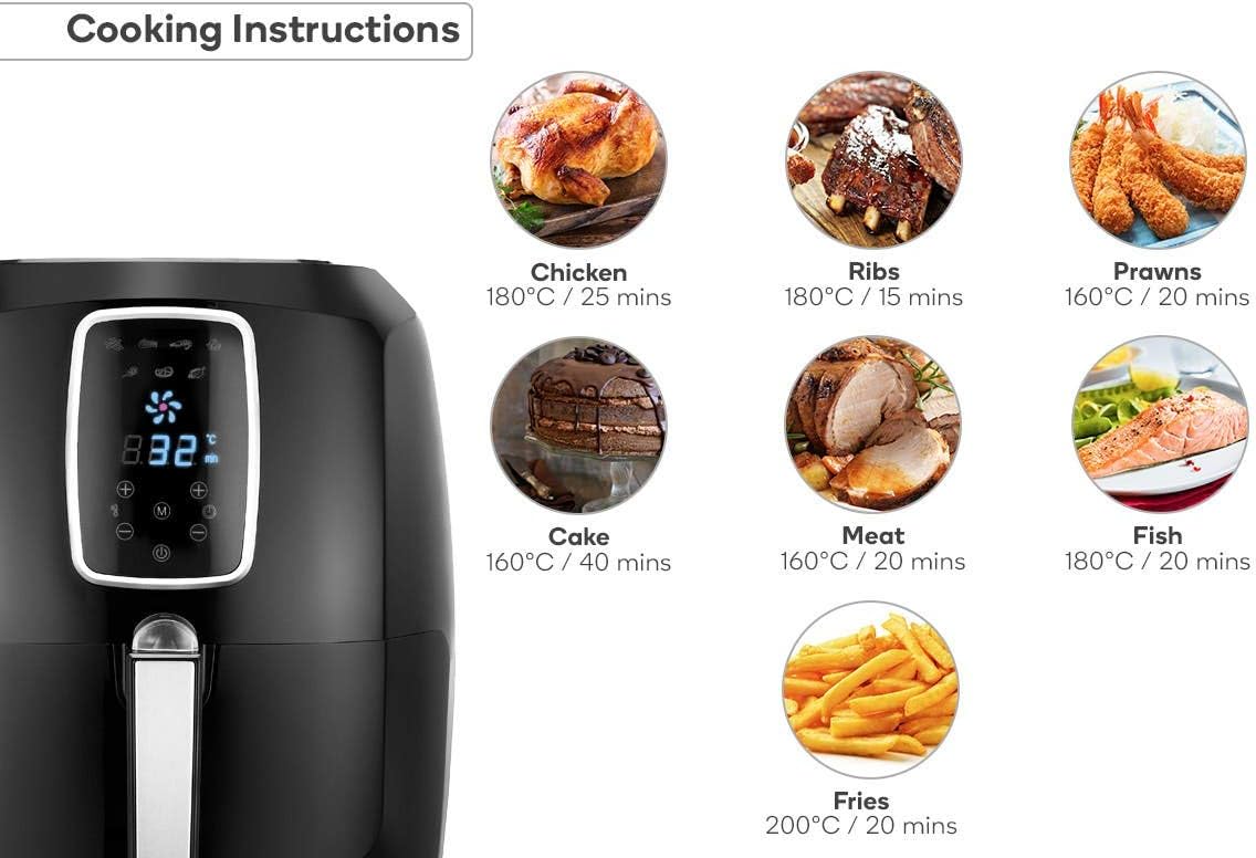 Kogan 6.2L Digital Low Fat 1800W Air Fryer