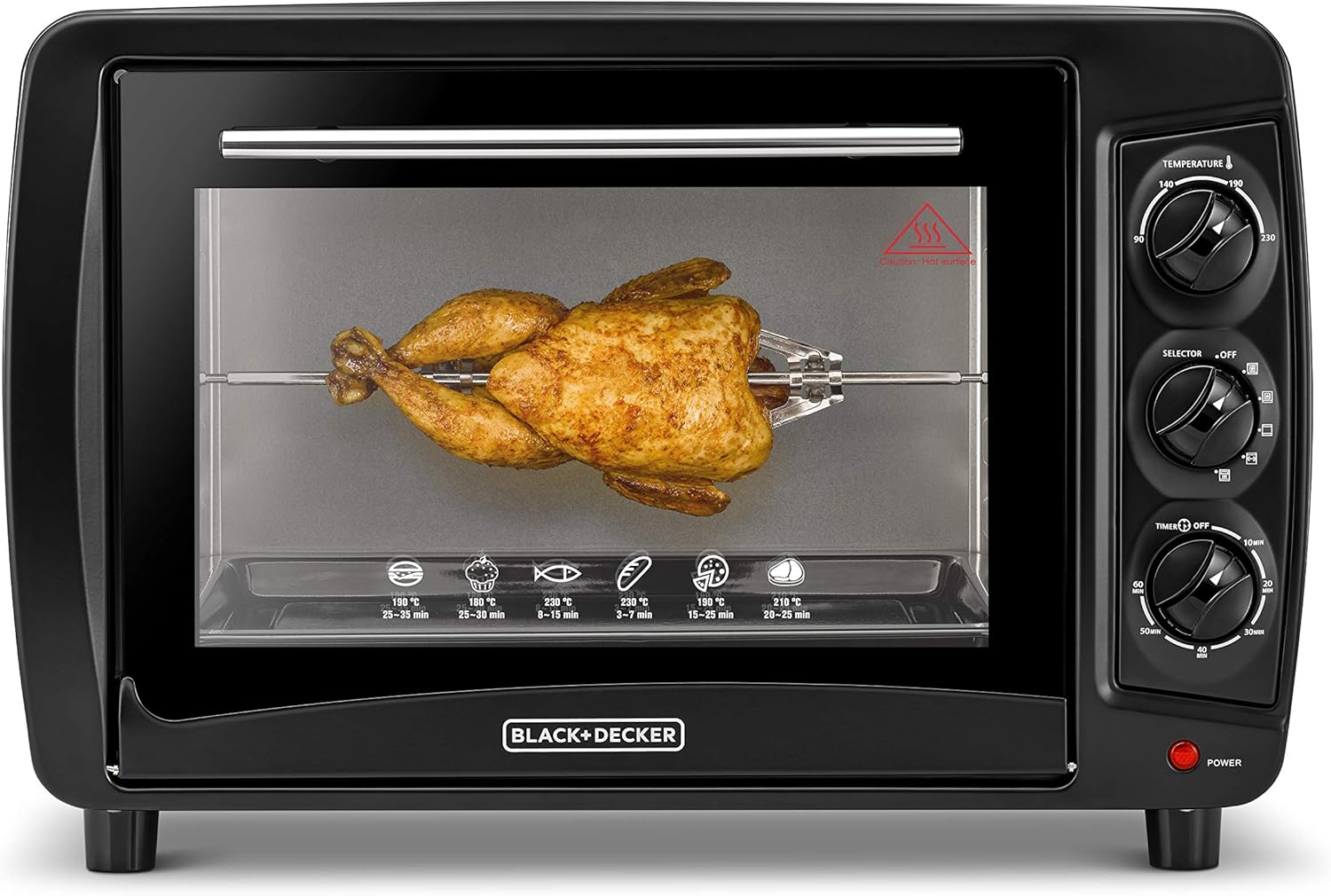 Black & Decker 35L Toaster Oven with Double Glass & Rotisserie Oven