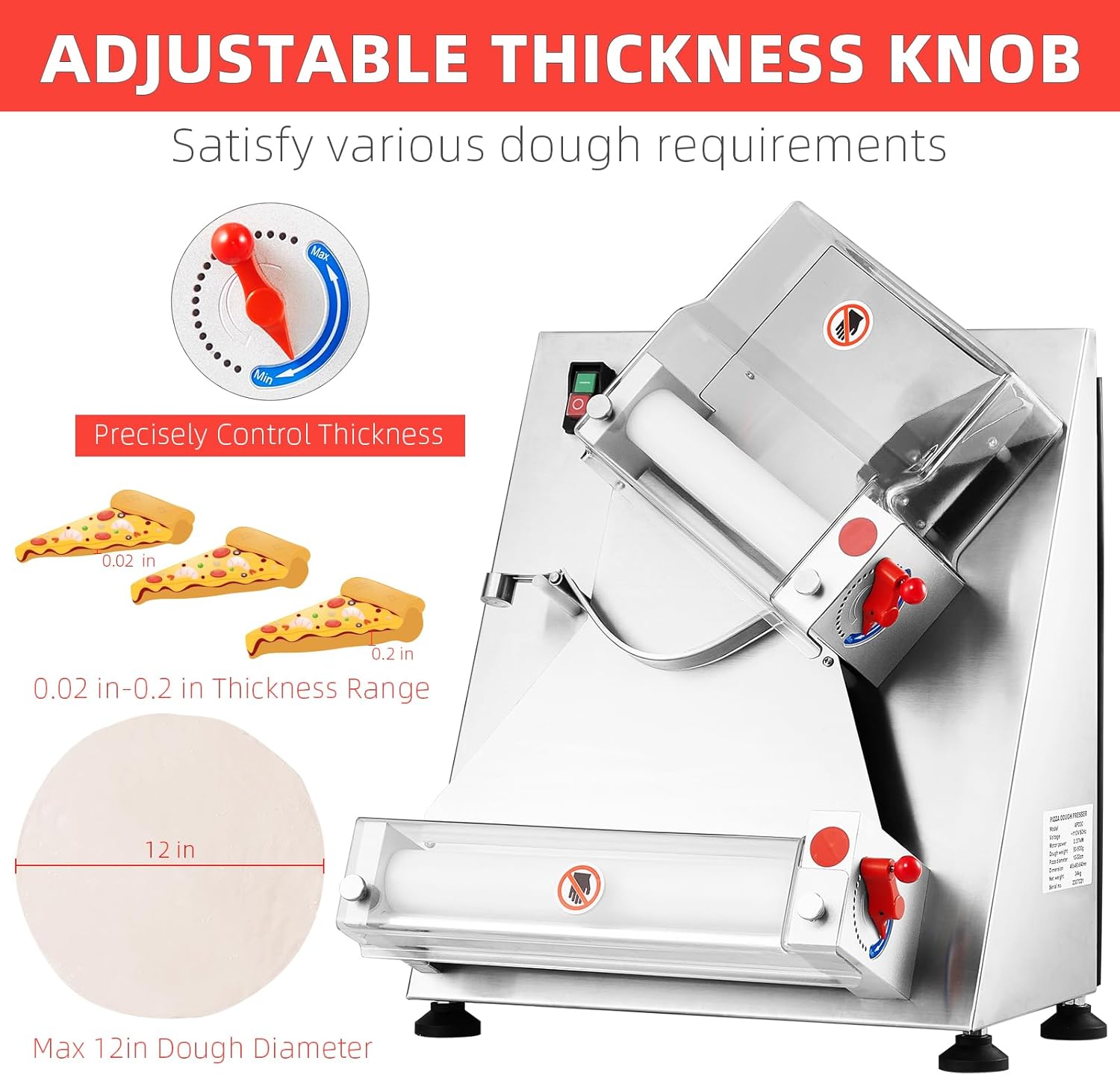 Industrial pizza dough sheeter