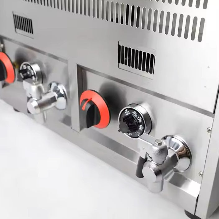 Industrial Large Tank 14L + 14L Gas Deep Fryer