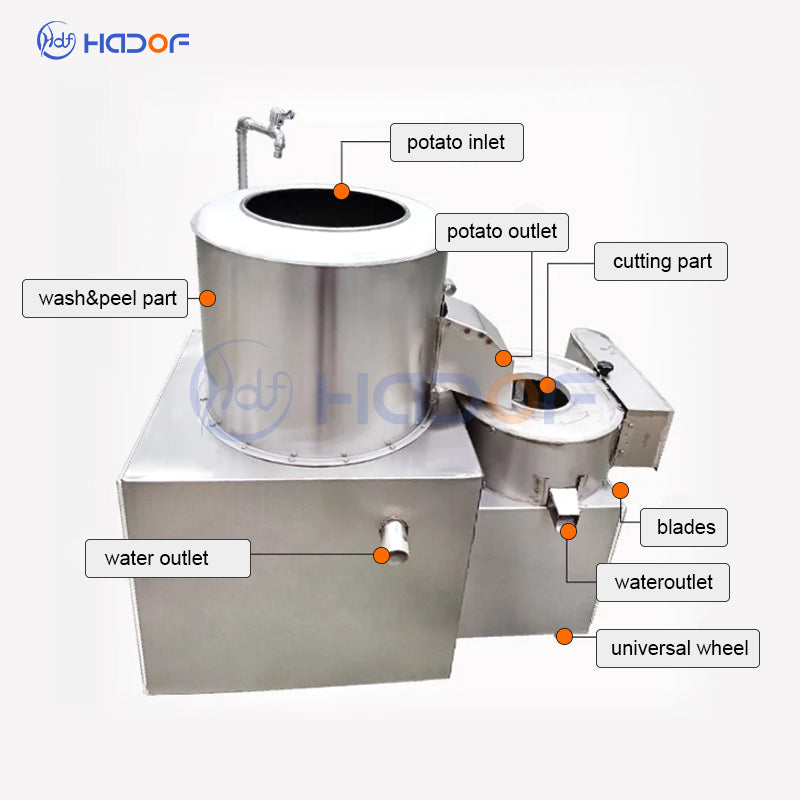 Industrial potato peeler