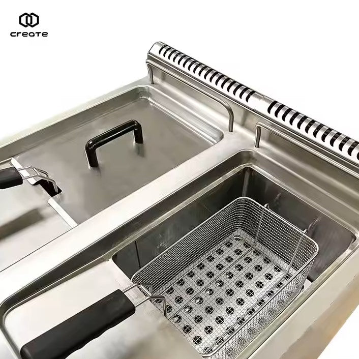 Industrial Gas Fryer with Cabinet - 48L