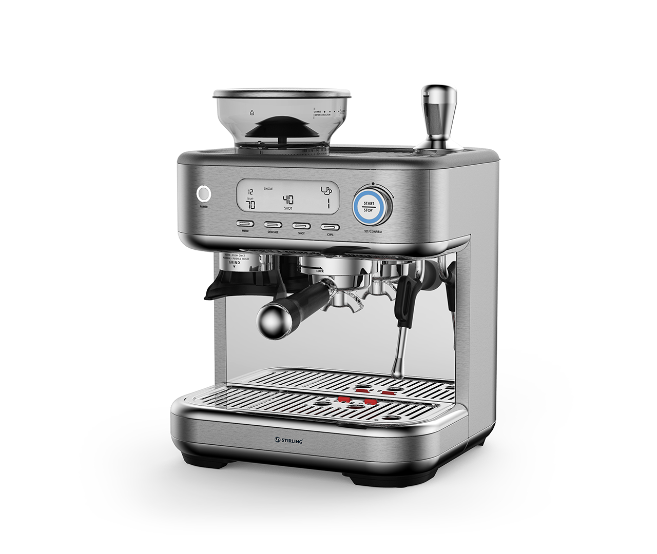 Stirling 15 Bar Espresso Machine With Grinder