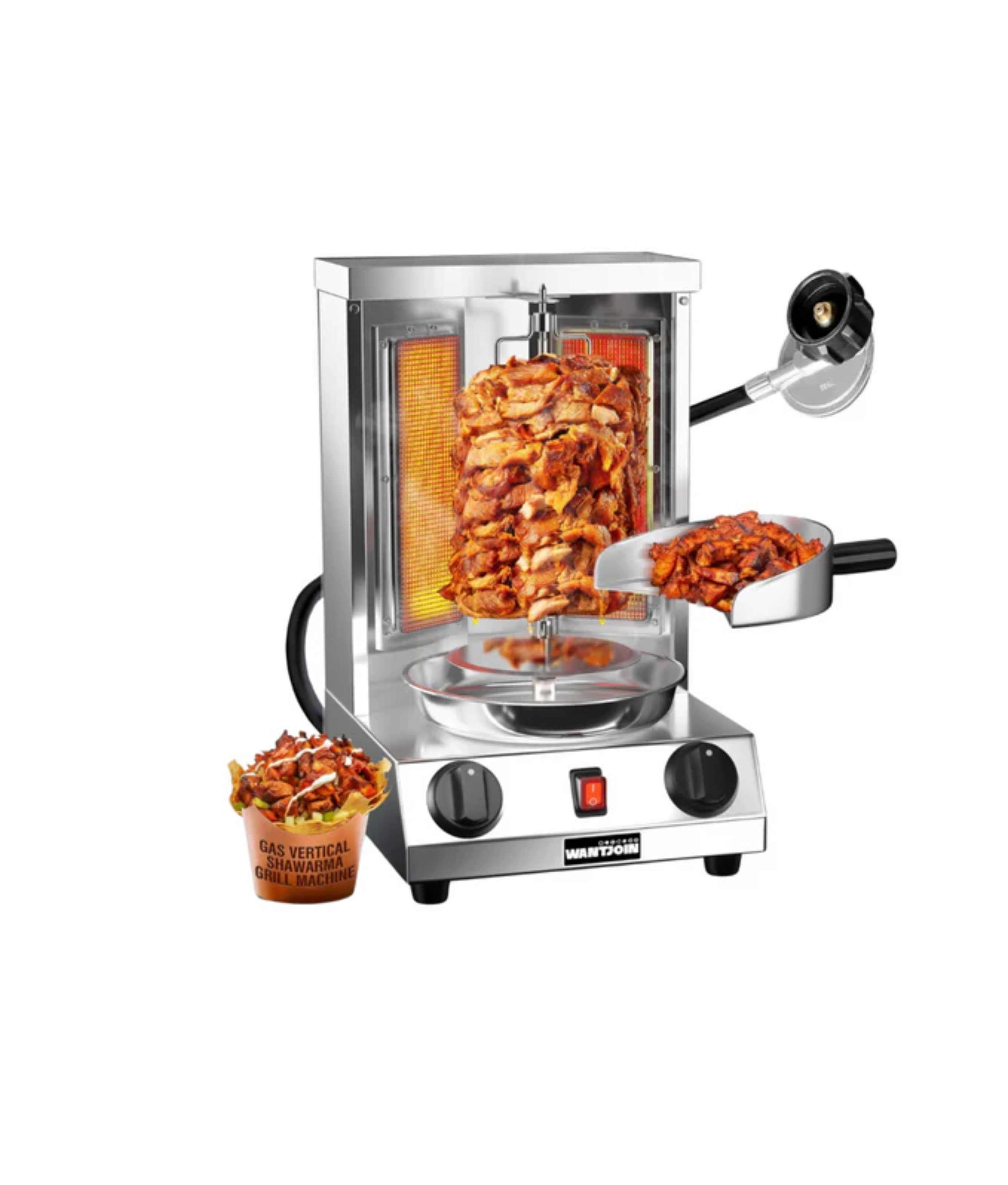Rotating Shawarma Machine with 2 Burner