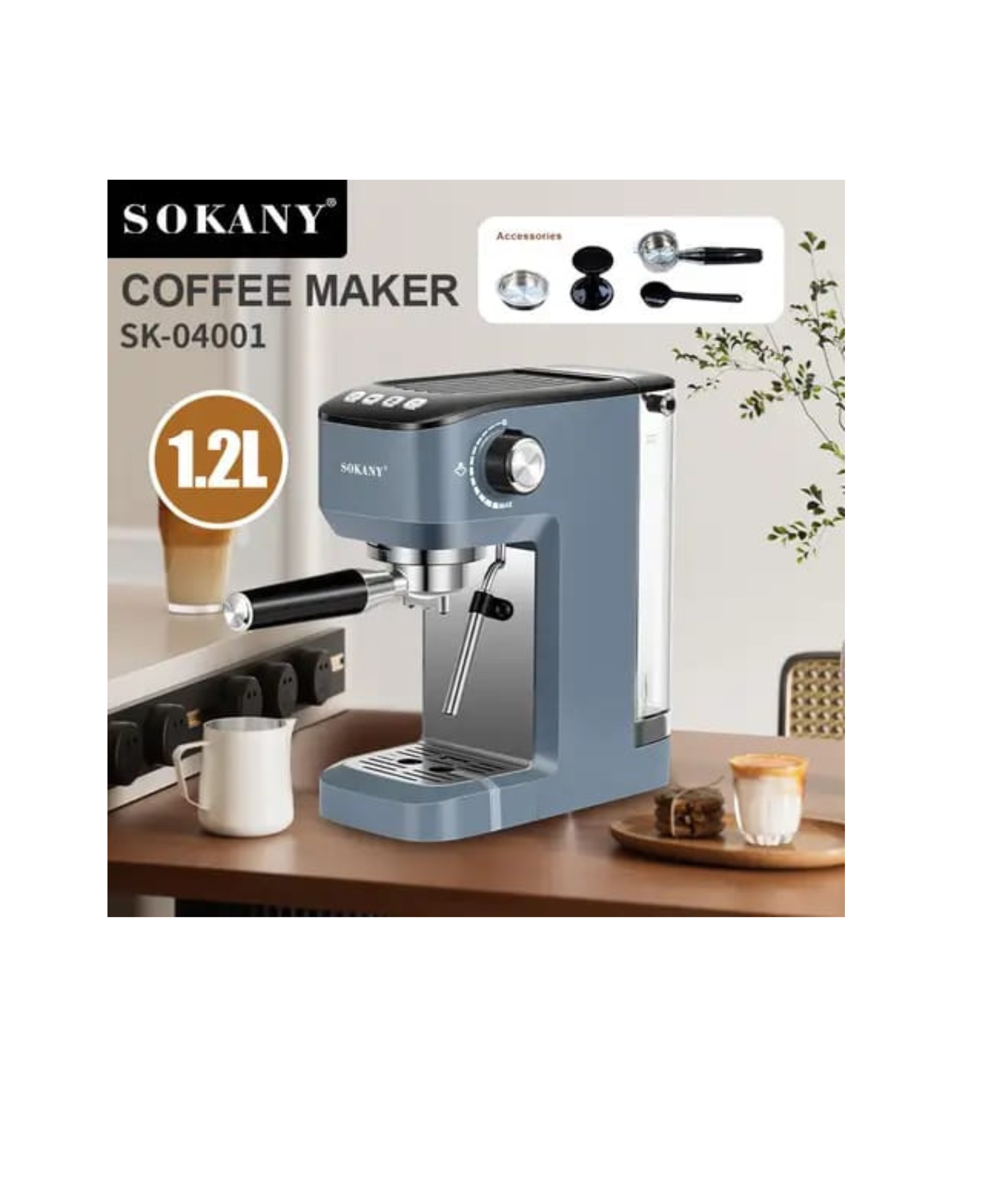 Sokany 1350w Multifunctional Espresso Machine