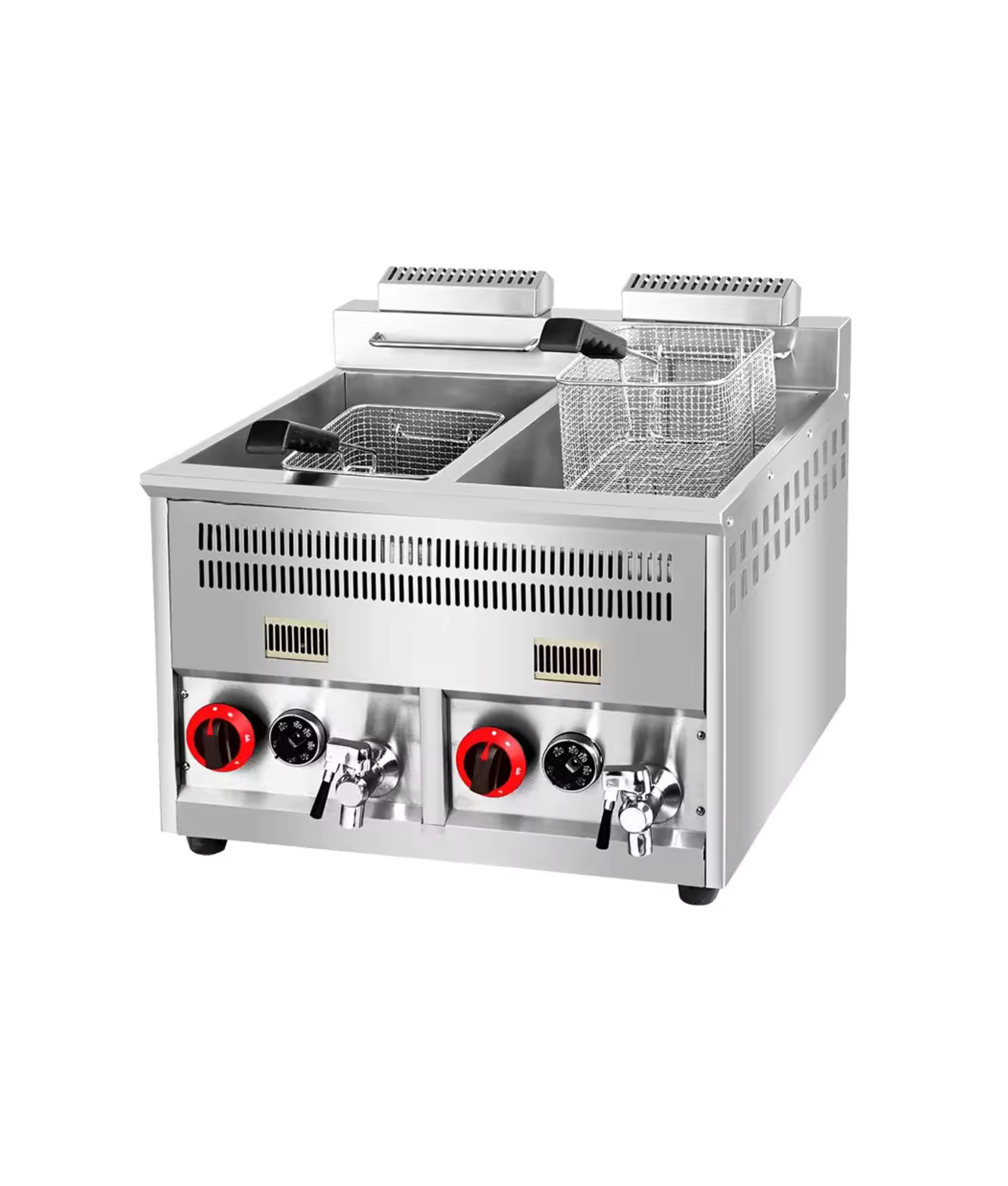 Industrial Large Tank 14L + 14L Gas Deep Fryer