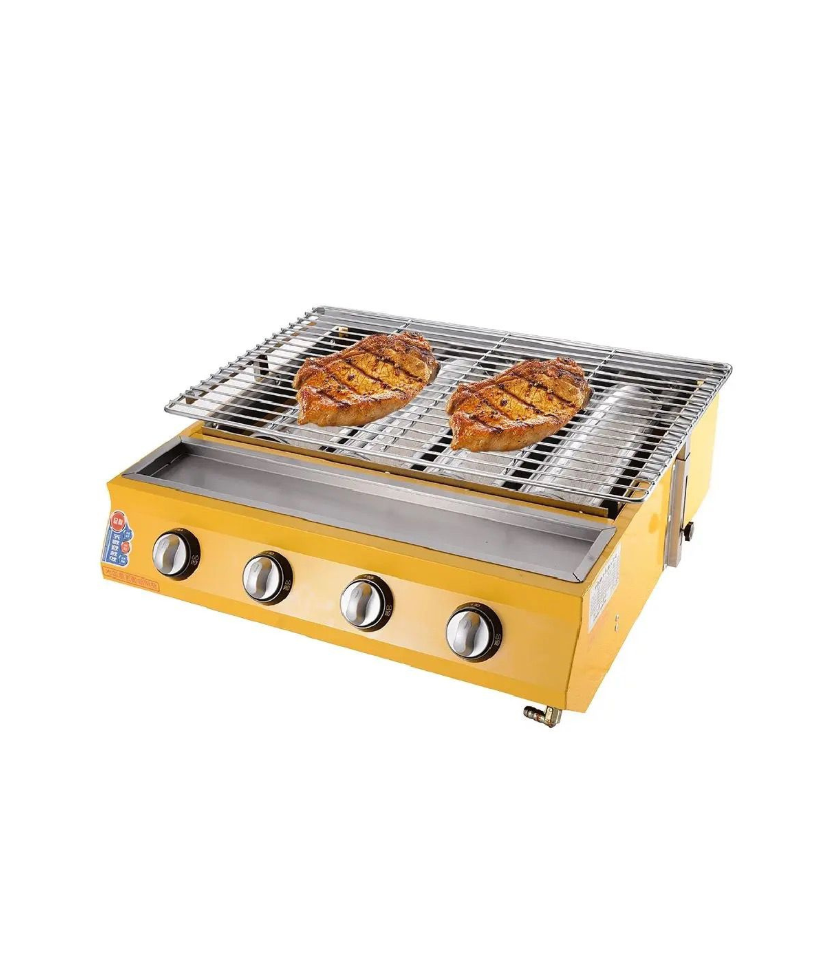 Industrial Gas Smokeless BBQ Grill 4 Burners