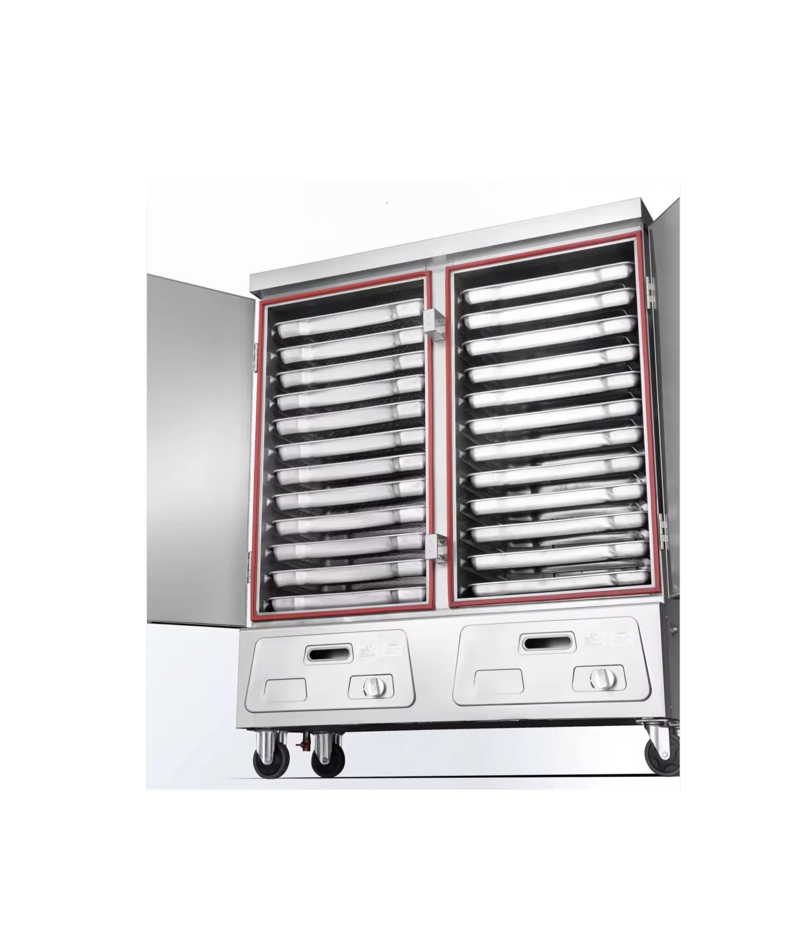 Industrial Gas Rice Steaming Cart 24 Trays