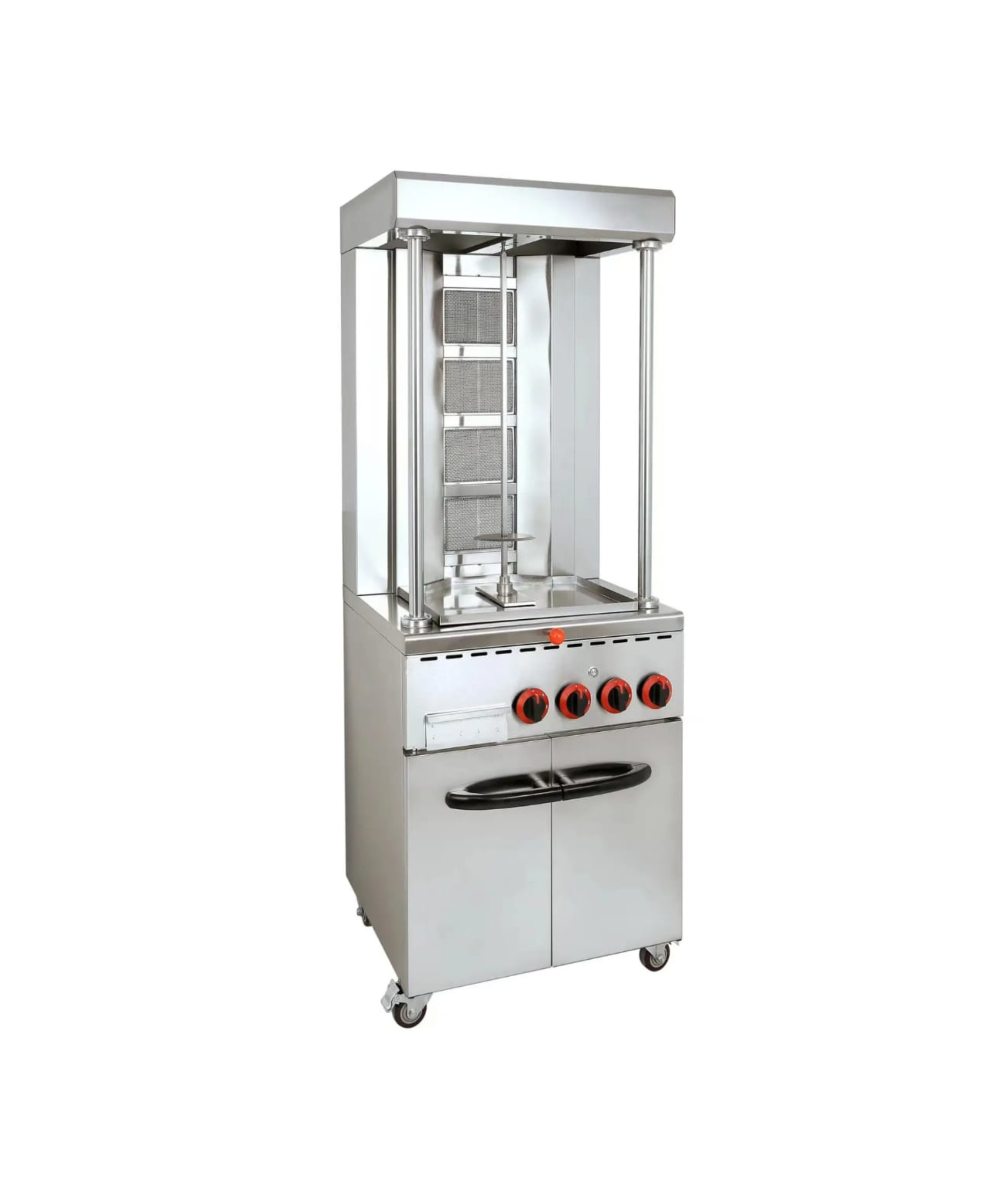 Industrial Gas Shawarma 04 Burners with Cabinet