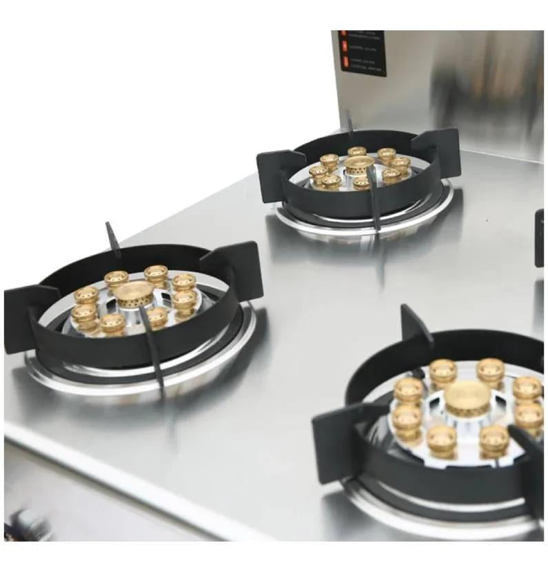 Industrial  Wok 4 Burner Gas Stove With Stand