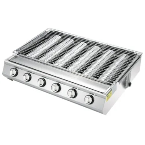 Industrial Stainless steel gas BBQ Grill 6 burners