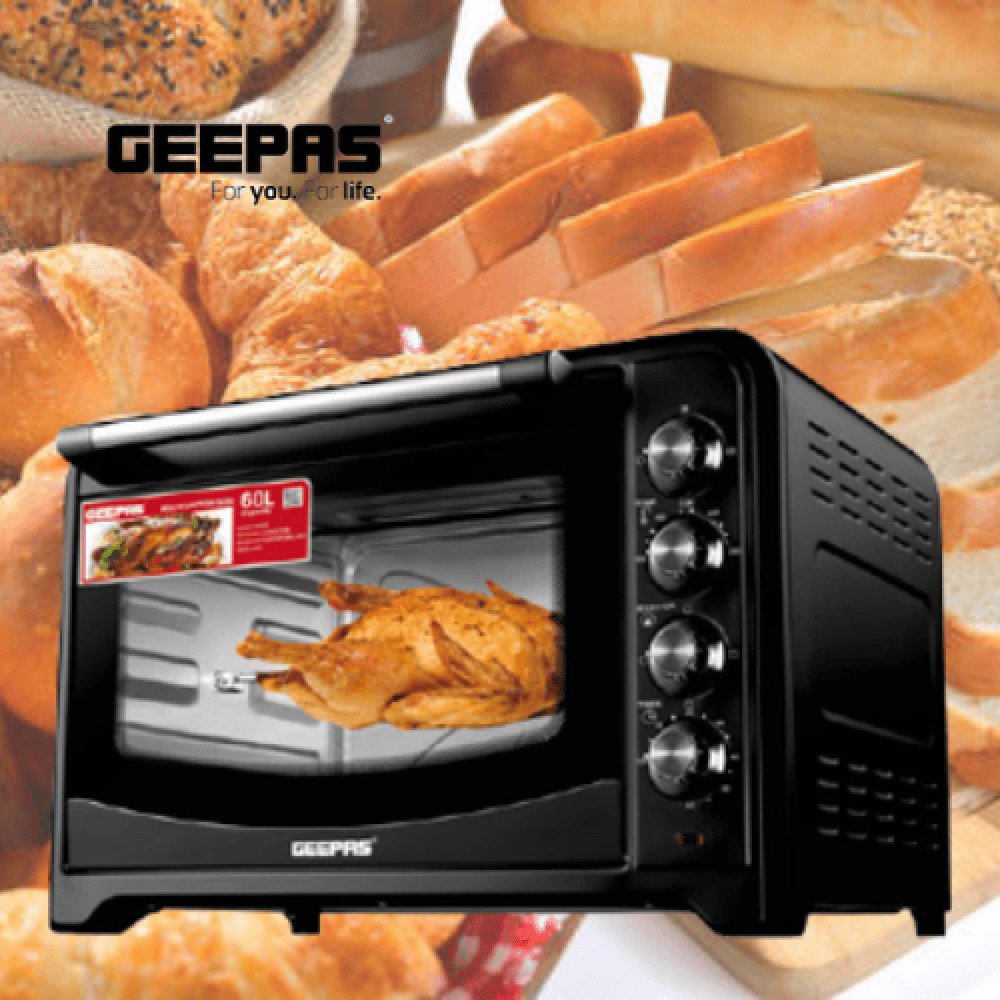Geepas 60L Electric Oven with Rotisserie & Convection