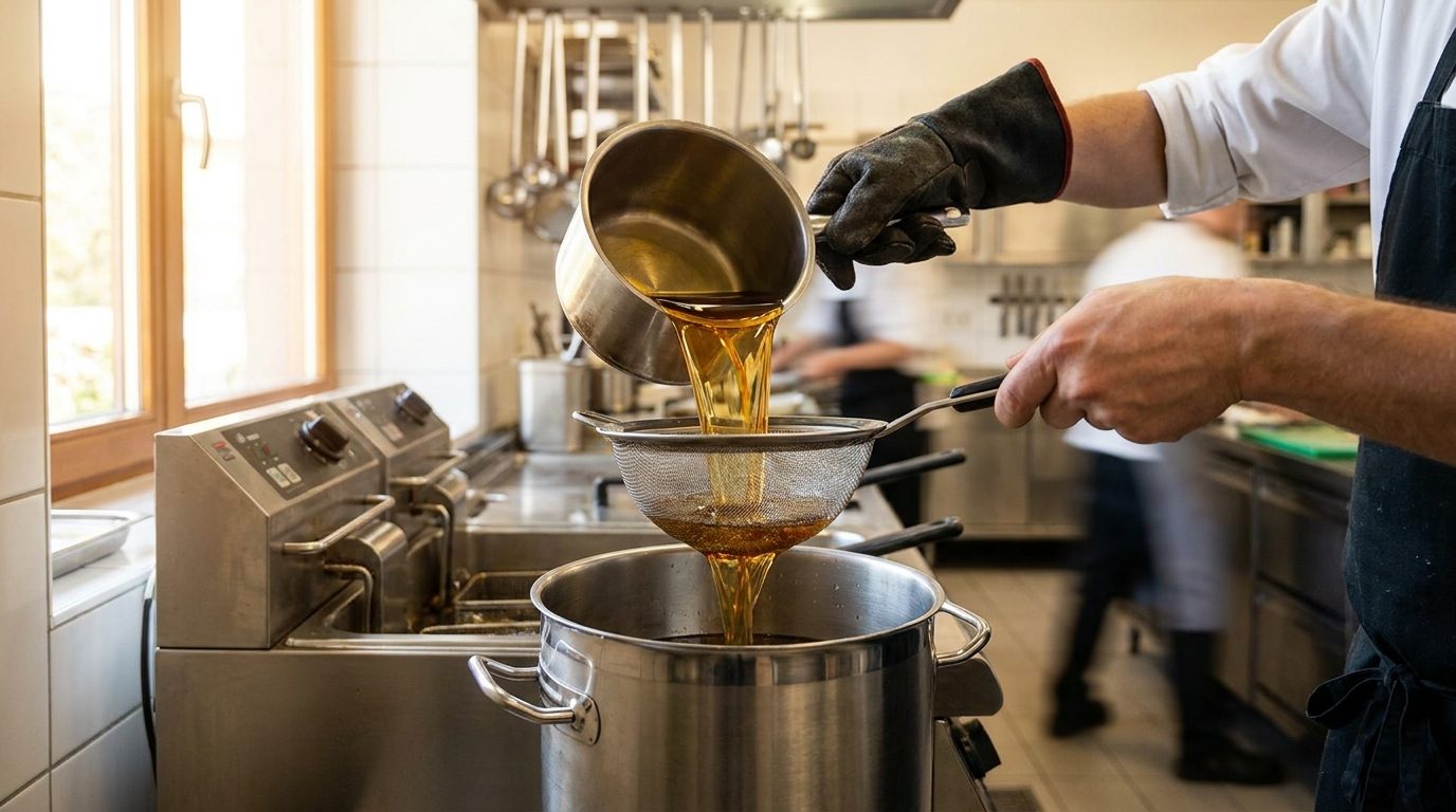 How often to change deep fryer oil in a commercial kitchen