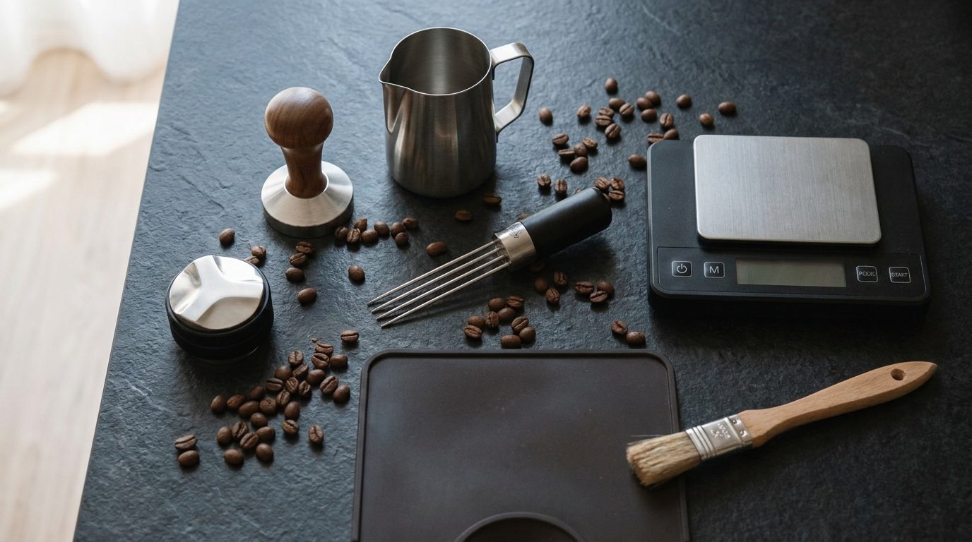 Barista tools list for beginners: what a new café bar actually needs