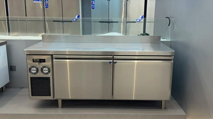 Industrial Under-counter Freezer 02 Doors 250L (With Back-splash)