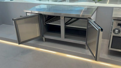 Industrial Under-counter Freezer 02 Doors 250L (With Back-splash)