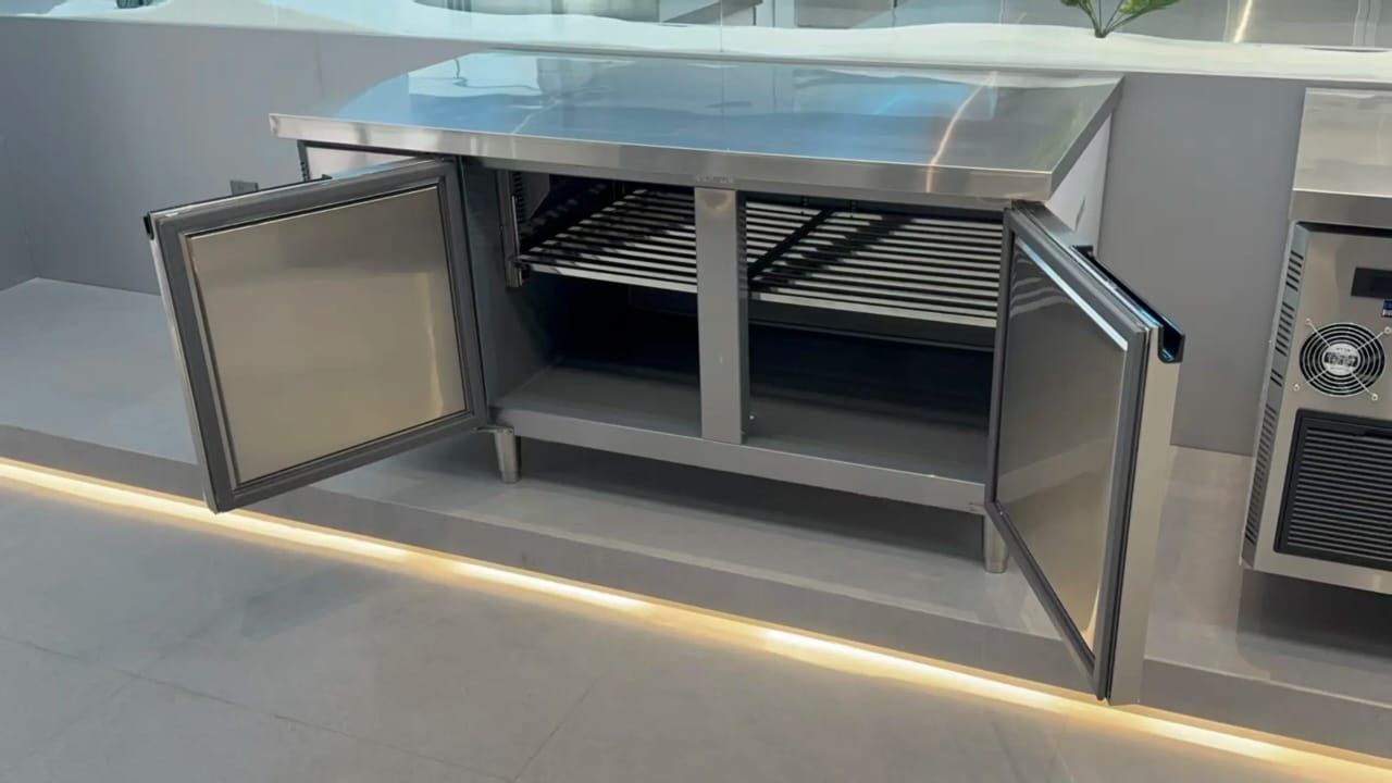 Industrial Under-counter Freezer 02 Doors 250L (With Back-splash)