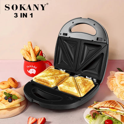 Sokany 3-in-1 sandwich maker