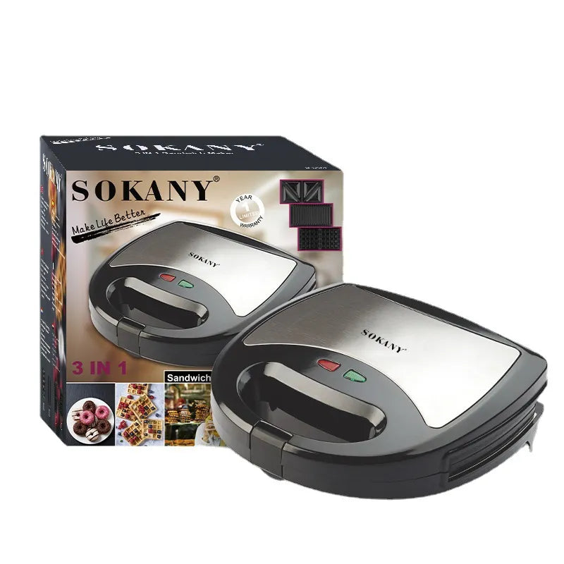 Sokany 3-in-1 sandwich maker