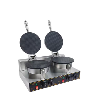 Industrial Electric Double Ice Cone Waffle Maker