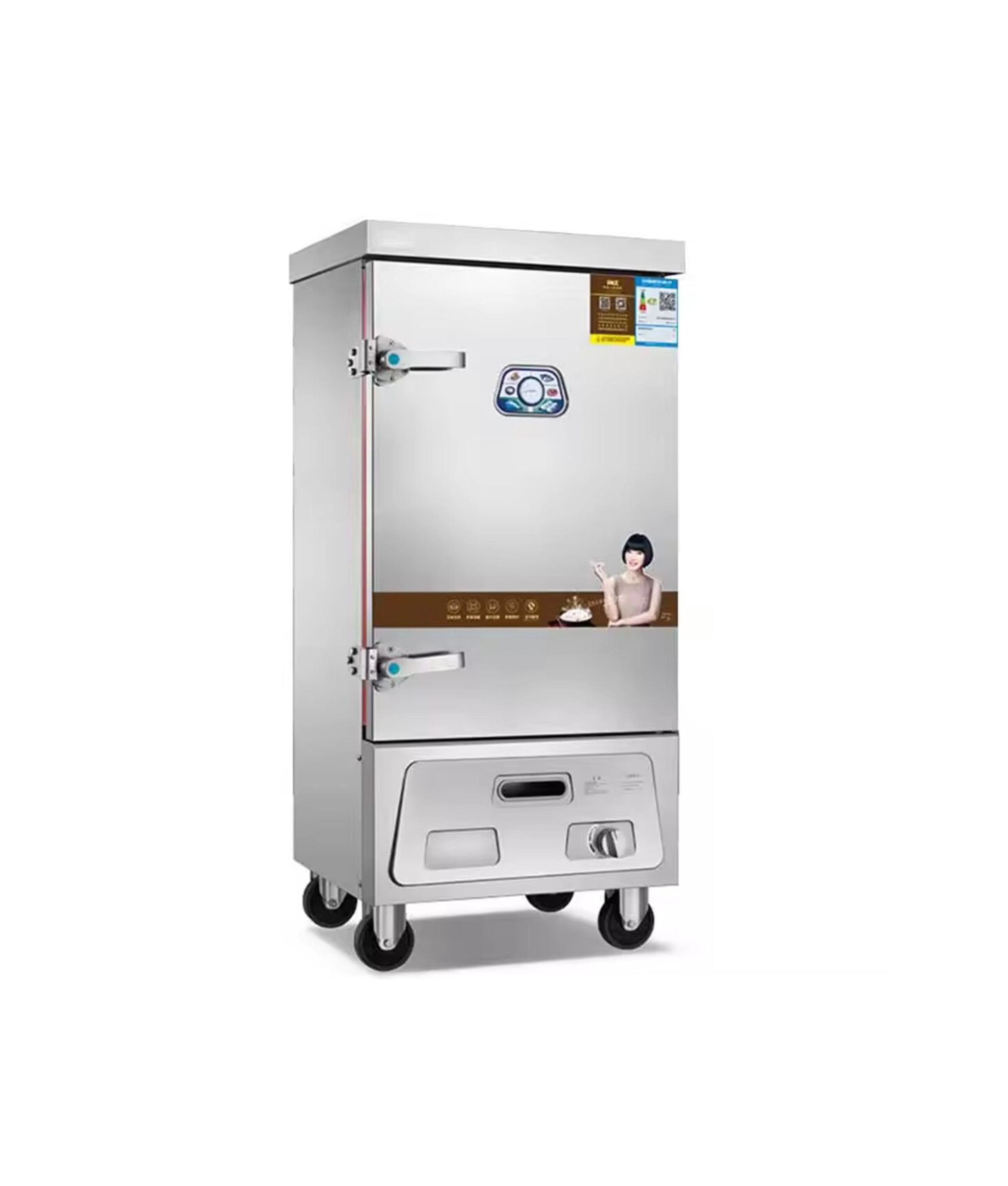 Industrial Gas Rice Steaming Cart 12 Trays