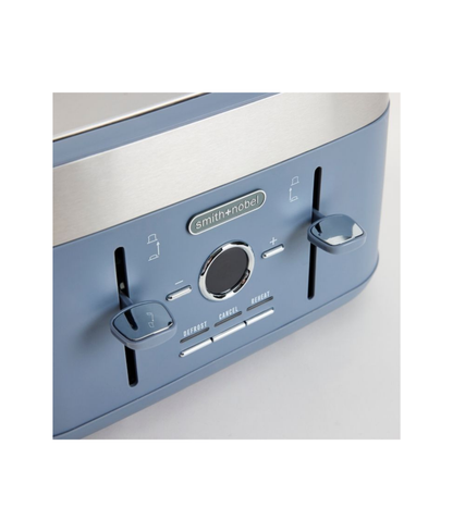Smith + Nobel Colour Kitchen Digital Toaster Steel Blue 4 Slice