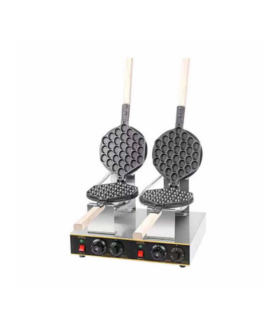 Industrial Non-Stick Electric Dual Bubble Waffle Maker