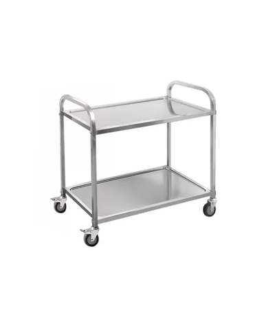 Stainless Steel Serving Trolley - 2 Shelf