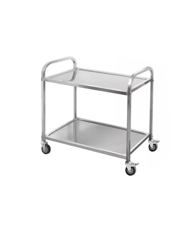 Stainless Steel Serving Trolley - 2 Shelf - product view 2