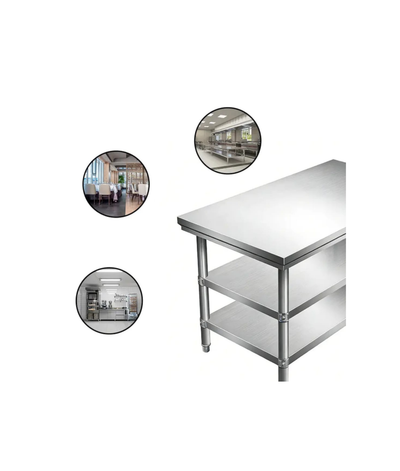Stainless Steel Working Table 03 Layers 1500 X 600MM