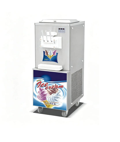 Industrial Soft Ice Cream Machine Stand Type - 3 Nozzle